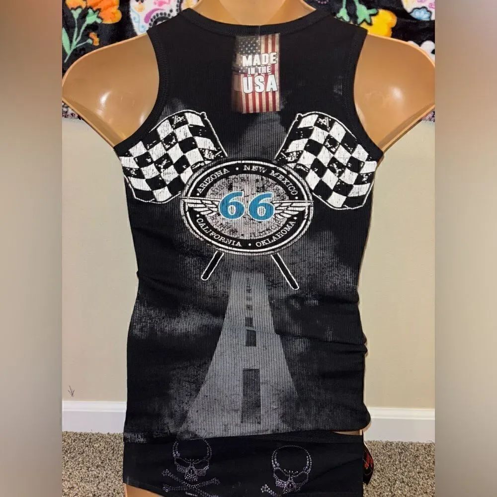 Ride Route 66 Tank Top - Picture 2 of 2